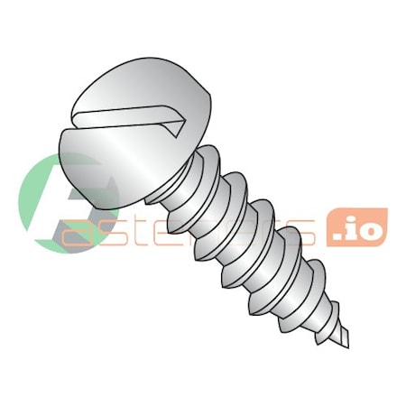 Newport Fasteners Self-Drilling Screw, #6 x 7/16 in, Plain 18-8 Stainless Steel Pan Head Slotted Drive, 5000 PK 927950